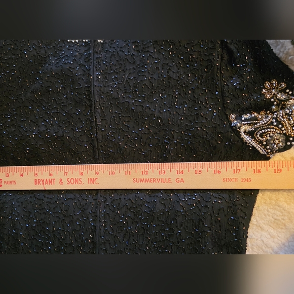 Vintage Elegant LAURENCE KAZAR Silk Blouse - intricate beading & sequin details - Picture 10 of 12